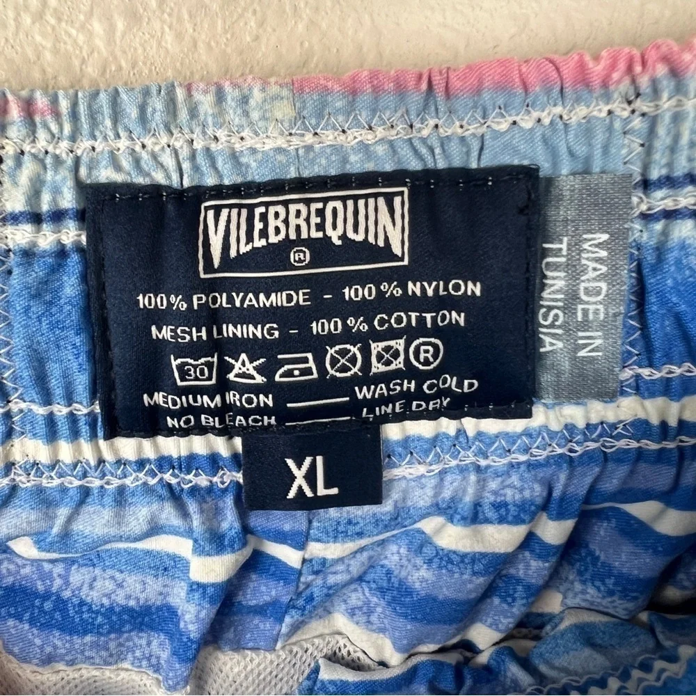 Vilebrequin Swim Trunks Striped Multicolored Retro Mesh Lined
